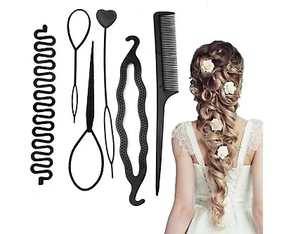 6pcs Hair Braiding Tools Hair French Braid Tool Styling Accessories Bun Maker • £3.29