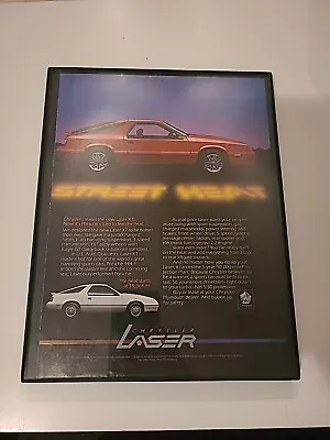 Chrysler Laser Street Heat Print Ad 1986 Framed 8.5x11  • $19.99