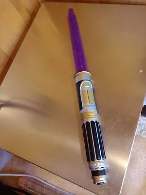 2010 Hasbro Mace Windu Purple Lightsaber C-086D TESTED Makes Sound And Lights • $15