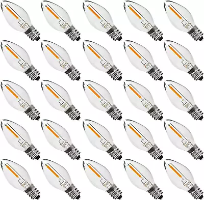 25PACK LED Night Light Bulbs C7 Candelabra LED Light Bulbs E12 Chandelier Base • $14.70