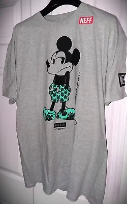 Disney Men's Gray Mickey Mouse Neff Tee L NEW With Tags  • $9.99