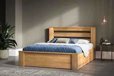 Bosworth Solid Oak Ottoman Storage Bed - Double - King Size - Super King Size • £895