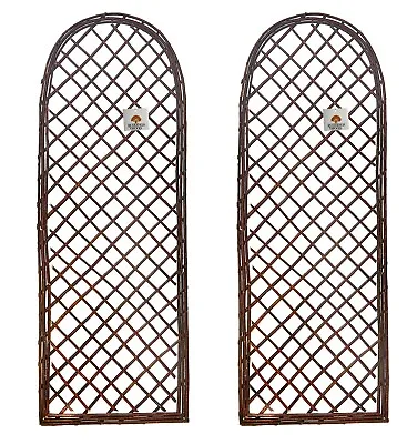 £29.98 • Buy Willow Framed Garden Trellises Climbing Wall Fence Plant Support Panel 2Pcs