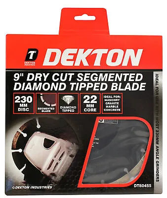 Dekton Dry Cut Segmented Diamond Tipped Blade 9'' • £8.99