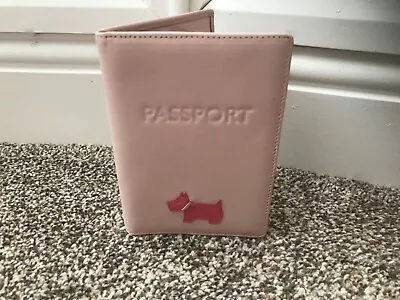 Radley Pink Leather Passport Holder • £9