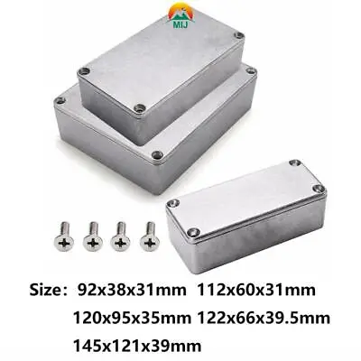 Effect Aluminum Box Metal Electric Case Instrument Silver Enclosure Project Box • £11.89