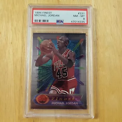 Michael Jordan 1994-95 Topps Finest #331 PSA 8 Chicago Bulls MJ Air • $0.99