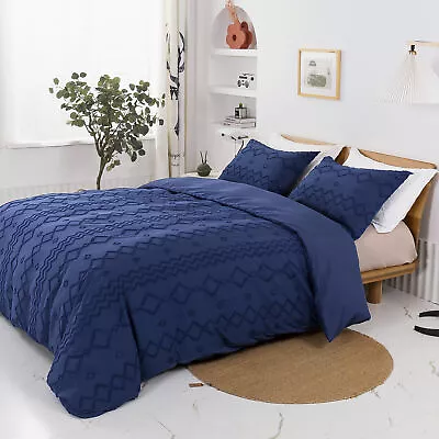 Blue Duvet Cover Set 3Pieces 1800 Series Luxurious Hotel Quality Comforter Cover • $24.99