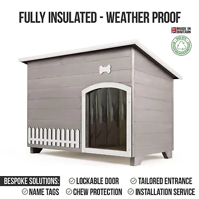Outdoor Dog Kennel / House Winter Weather Proof Insulated - XL Forest Mush 001 • £299.99