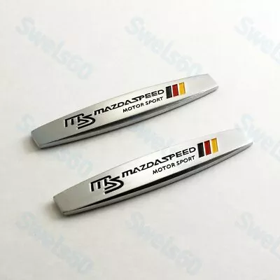 Car Trunk Side Fender Door Metal Emblem Sticker For MazdaSpeed 3D Badge Decal X2 • $9.92