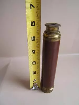 Antique Brass & Mahogany Maritime Ship Telescope • $19.99