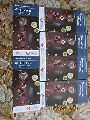 Six New London Underground Night Tube Maps December 2016 All The Same    • £1