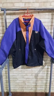 Vintage K WAY 1990 Jacket With Color Block Bag-packed Men's Windbreaker Size L • $39.60