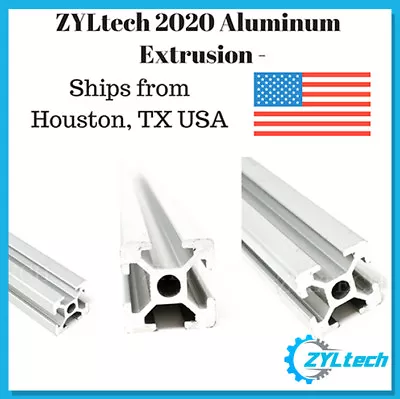 ZYLtech 2020 Aluminum T-Slot Aluminum Extrusion - 600mm CNC 3D Printer (Silver) • $8.99