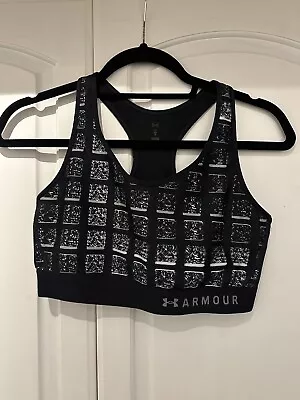 Under Armour Sport Bra Black Racer Back Keyhole Size L • £5