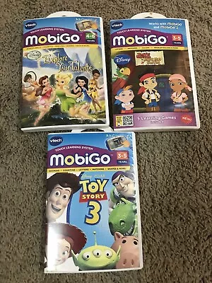 3 Mobigo Game Lot Disney Toy Story 3 Jake Never Land Pirates Explore Your Talent • $8.99