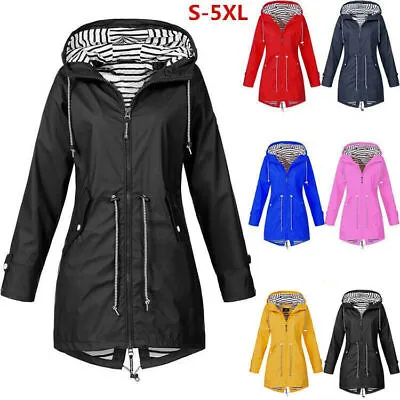£15.90 • Buy Plus Size Women Waterproof Raincoat Wind Outdoor Jacket Forest Coat Rain Mac