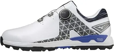 MIZUNO Golf Shoes WAVE HAZARD SL BOA WIDE 51GM2175 White Blue US9.5(26.5cm) • $73.53