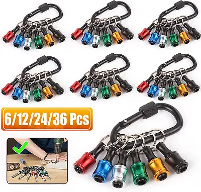 Lots 1/4  Hex Shank Quick Release Keychain Screwdriver Drill Bit Holder Bit Set • $34.45