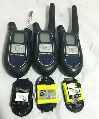 LOT OF 3 - Motorola SX700 Walkie Talkie Two-Way Radio With Backs & Batteries • $28.79