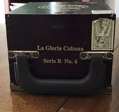 Wooden Cigar Box E. P. C. La Gloria Cubana Calidad Suprema Serie R W/ Brass Trim • $6.95
