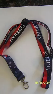 U.S. Veteran Military Lanyard ID Badge Key Holder • $8.99