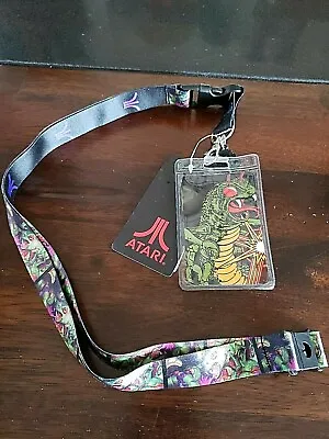 Atari Centipede Lanyard With Badge ID Ticket Holder & Charm NEW! • $14.99