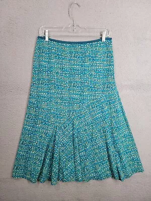 Blue Midi Skirt Medium Pull On Casual Corner Assymetric Y2k • $13.99