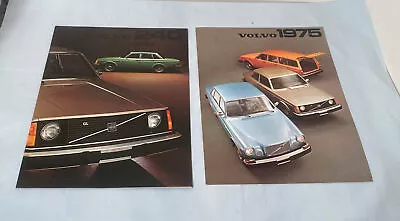 NOS Pair Of Original 1975 Volvo 240 Series Sales Brochures • $9.95