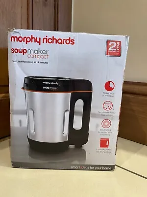 FAULTY - Morphy Richards 501021 Compact Soup Maker Blender Stainless Steel 1L • £7.49