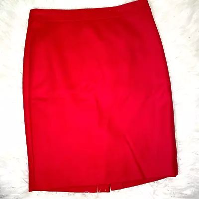 J. Crew No. 2 Pencil Skirt In Red Wool Size 4PLined • $27