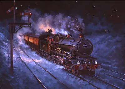 GWR King Class Railway Engine Steam Train Blank Christmas Or Birthday Card • £1.99