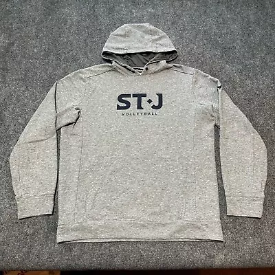 St. James Volleyball Hoodie Adult Large Heather Grey Pullover Sweatshirt Mizuno • $24