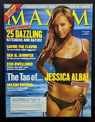 MAXIM Magazine #71 November 2003 JESSICA ALBA Ashanti Christina Dieckman • $9.59