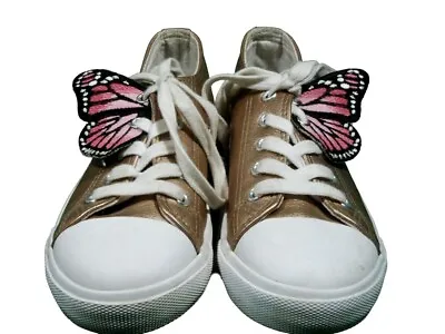 Pink Butterfly Shoe Wings Monarch Butterfly Shoe Clips Accessories Boot Clip • $16.59