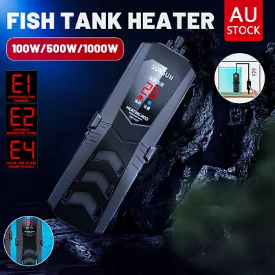 PTC Aquarium Water Heater Aqua Fish Tank LED Digital Thermosafe Submersible AU • $77.59