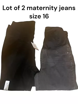 Isabel Maternity Jeans 16New One Grey One Black • £18.33