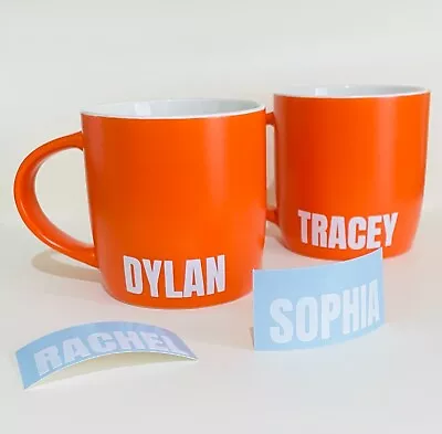 $3.20 • Buy 1 PERSONALISED NAME STICKER For Mug Water Bottle Lunch Box School Book Tag Label