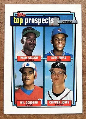 Chipper Jones 1992 Topps Top Prospects #551 HOF Atlanta Braves Cordero Arias MLB • $0.99