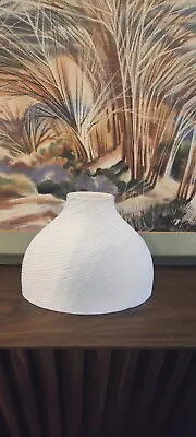 Vintage Mikasa Vase Sia For. Slim Line Matte White With Unique Contours.  • $18.55