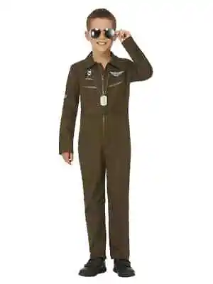 Top Gun Maverick Aviator Pilot Jumpsuit Kids Boys Costume • $59.99