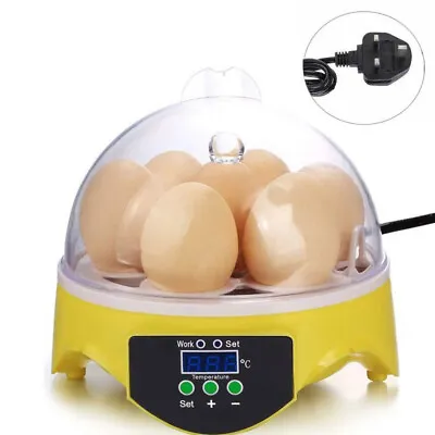 Egg Incubator Hatching Machine Breeder Portabel Chicken Eggs Hatcher For 7 Eggs • £21.99