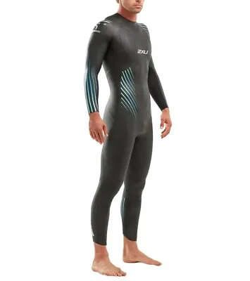 2022 2XU P:1 Propel Men's Fullsleeve Triathlon Wetsuit Black/BlueOmbre • $239.20