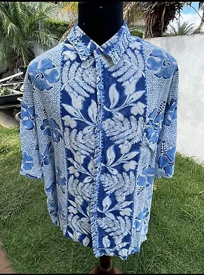 PreOwned Jams World Men's Edition Hawaiian Shirt Button Up Light Blue Men's XXL • $125