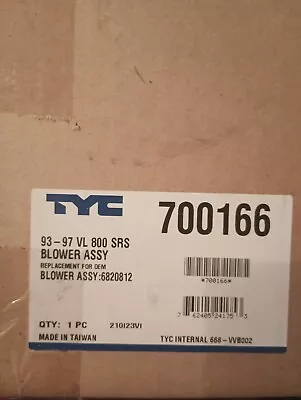 TYC Blower Motor Part # 700166 Fits 93-97 Volvo 850 NIB • $24.99