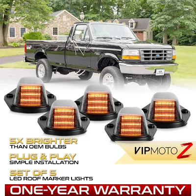 5PC LED Chrome Roof Cab Clearance Running Lights For 84-1996 Ford F150 F250 F350 • $31.95