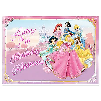 C030; Large Personalised Birthday Card; Custom Made For Any Name; Princesses  • £4.50