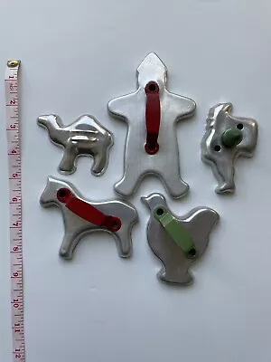 Vintage Cookie Cutters - Aluminum With Handles  • $15