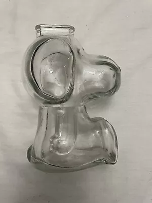 Vintage Peanuts Snoopy 6  Glass Piggy Bank • $14.99