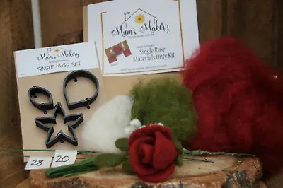 Single Rose - Needle Felting Kit Templates & Tutorial • £8.99